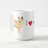 Ik hou van mijn Noors Buhund Koffiemok (Voorkant links)