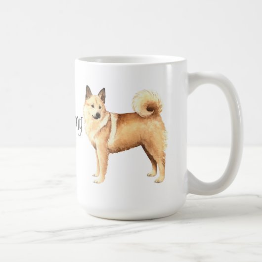 Ik hou van mijn Noors Buhund Koffiemok (Rechts)