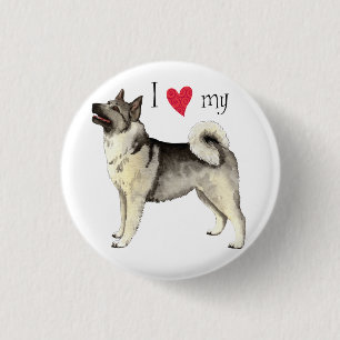 Ik hou van mijn Noorse hond Ronde Button 3,2 Cm