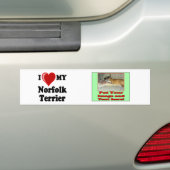 Ik hou van mijn Norfolk Terrier Dog Bumpersticker (Op auto)