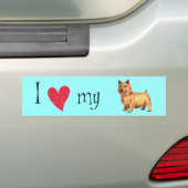 Ik hou van mijn Norwich Terrier Bumpersticker (Op auto)