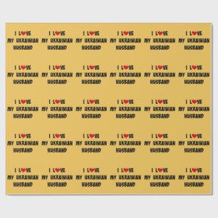 Ik hou van mijn Oekraïense man Cadeaupapier