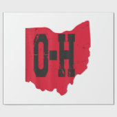 Ik hou van mijn Ohio Home Script Ohio Buckeye staa Cadeaupapier (Vlak)