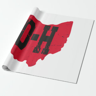 Ik hou van mijn Ohio Home Script Ohio Buckeye staa Cadeaupapier