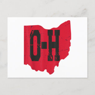 Ik hou van mijn Ohio Home Script Ohio Buckeye staa Feestdagenkaart