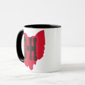 Ik hou van mijn Ohio Home Script Ohio Buckeye staa Mok (Voorkant links)
