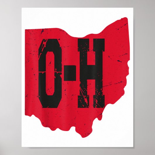 Ik hou van mijn Ohio Home Script Ohio Buckeye staa Poster (Voorkant)