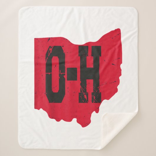 Ik hou van mijn Ohio Home Script Ohio Buckeye staa Sherpa Deken (Voorkant)