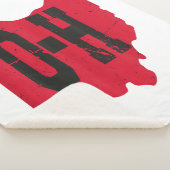 Ik hou van mijn Ohio Home Script Ohio Buckeye staa Sherpa Deken (3/4)