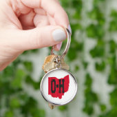 Ik hou van mijn Ohio Home Script Ohio Buckeye staa Sleutelhanger (Hand)