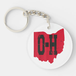 Ik hou van mijn Ohio Home Script Ohio Buckeye staa Sleutelhanger