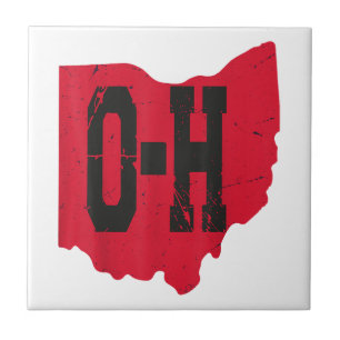 Ik hou van mijn Ohio Home Script Ohio Buckeye staa Tegeltje