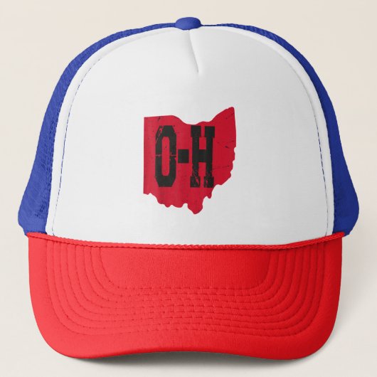 Ik hou van mijn Ohio Home Script Ohio Buckeye staa Trucker Pet (Voorkant)
