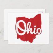 Ik hou van mijn Ohio Home Script Ohio Feestdagenkaart (Voorkant / Achterkant)
