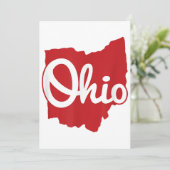 Ik hou van mijn Ohio Home Script Ohio Kaart (Staand voorkant)