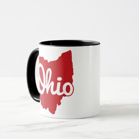 Ik hou van mijn Ohio Home Script Ohio Mok (Voorkant links)