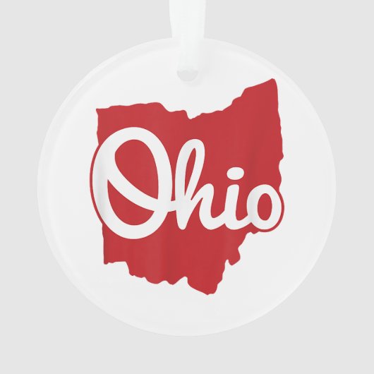 Ik hou van mijn Ohio Home Script Ohio Ornament (achterkant)