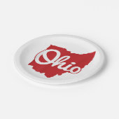 Ik hou van mijn Ohio Home Script Ohio Papieren Bordje (Gekanteld)