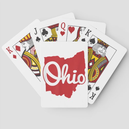 Ik hou van mijn Ohio Home Script Ohio Pokerkaarten (Achterkant)