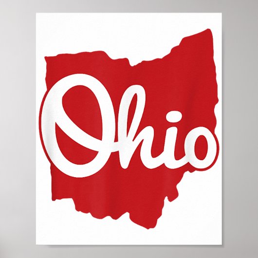 Ik hou van mijn Ohio Home Script Ohio Poster (Voorkant)