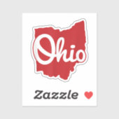 Ik hou van mijn Ohio Home Script Ohio Sticker (Vel)