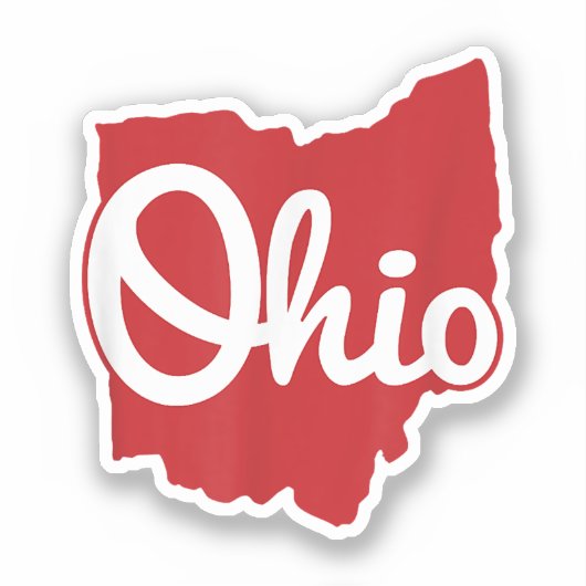 Ik hou van mijn Ohio Home Script Ohio Sticker (Voorkant)