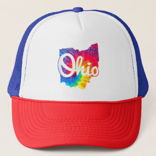 Ik hou van mijn Ohio-thuis Script Tie Dye Ohio Trucker Pet