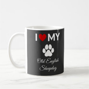 Ik hou van mijn Old English Sheepdog aangepaste te Koffiemok