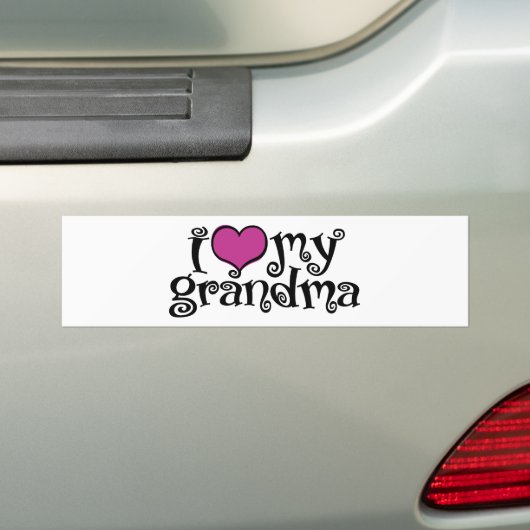Ik hou van mijn oma bumpersticker (Op auto)