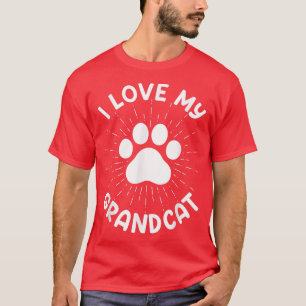 Ik hou van mijn oma, Cat Lover Granddad Grandma Gr T-shirt