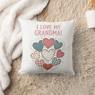 Ik hou van mijn oma Country Heart Design Kussen