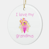 Ik hou van mijn oma (meisje flutterby) keramisch ornament (Links)