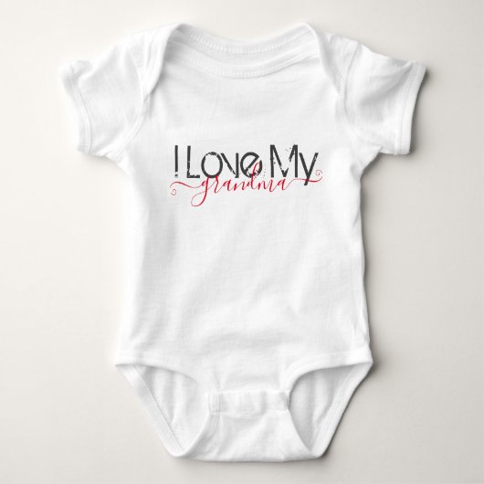 Ik hou van mijn oma |  rood script romper (Voorkant)