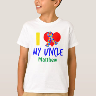 Ik hou van mijn oom Autism Awareness Nephew T-shirt