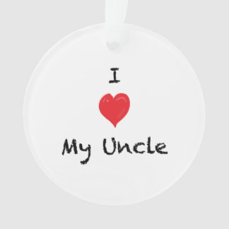 Ik hou van mijn oom Custom 2 Sided Photo Ornaming Ornament