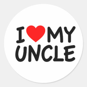 Ik hou van mijn oom ronde sticker