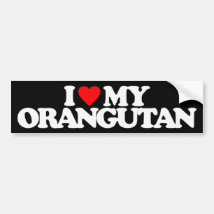 IK HOU VAN MIJN ORANG-OETAN BUMPERSTICKER