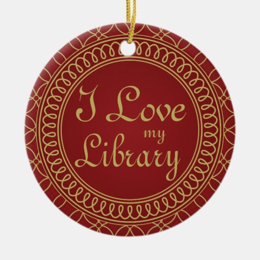 Ik hou van mijn ornament Librarian Gift (Voorkant)