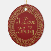 Ik hou van mijn ornament Librarian Gift (Links)