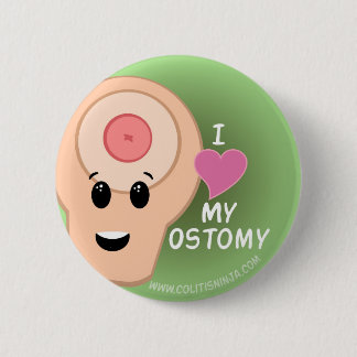 Ik hou van mijn Ostomy! Ronde Button 5,7 Cm