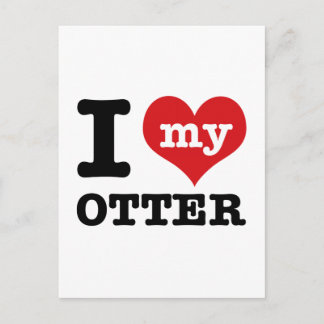Ik hou van mijn otter briefkaart
