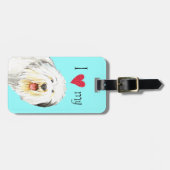 Ik hou van mijn oude Engelse Sheepdog Bagagelabel (Voorkant horizontaal)