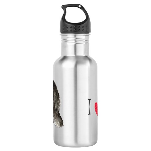 Ik hou van mijn oude Engelse Sheepdog Waterfles (Achterkant)