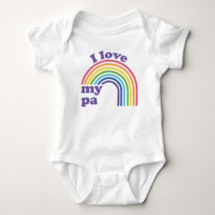 Ik hou van mijn Pa - Cute Rainbow Romper