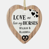 Ik hou van mijn paard keramisch ornament (Rechts)