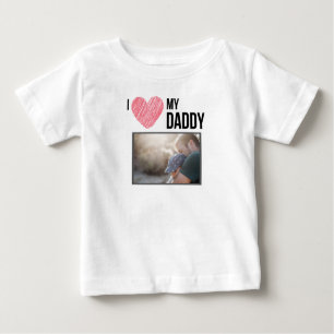 IK HOU VAN MIJN PAPA BABY KLEDING AANGEPASTE FOTO