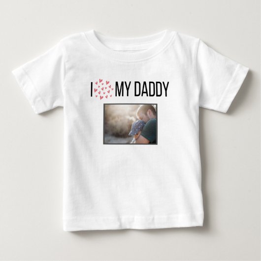 IK HOU VAN MIJN PAPA BABY KLEDING AANGEPASTE FOTO (Voorkant)