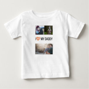 IK HOU VAN MIJN PAPA BABY KLEDING AANGEPASTE FOTO
