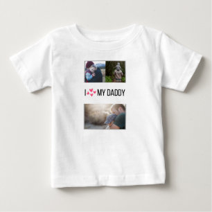 IK HOU VAN MIJN PAPA BABY KLEDING AANGEPASTE FOTO