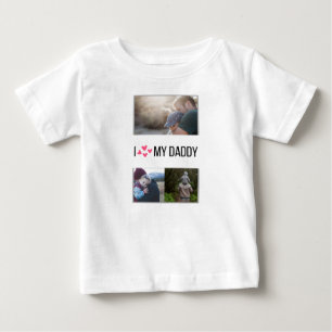 IK HOU VAN MIJN PAPA BABY KLEDING AANGEPASTE FOTO